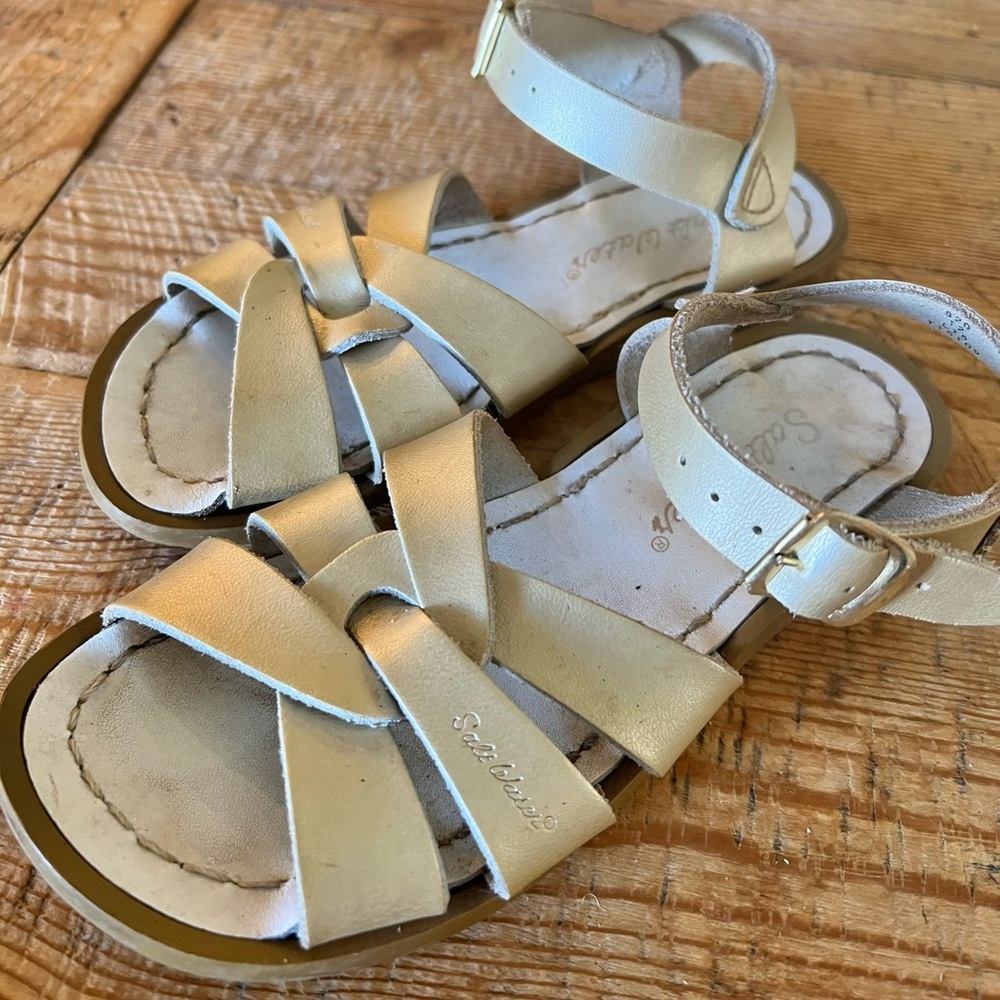 Salt Water Sandal by Hoy | Gold Leather